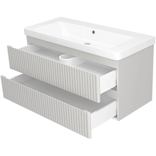 Тумба под раковину 105 Brevita Victory VIC-09105-0302Я без раковины, серый кашемир