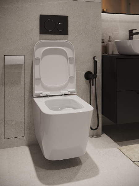 Унитаз подвесной безободковый TORNADO Agger AT11150  сиденье с микролифтом