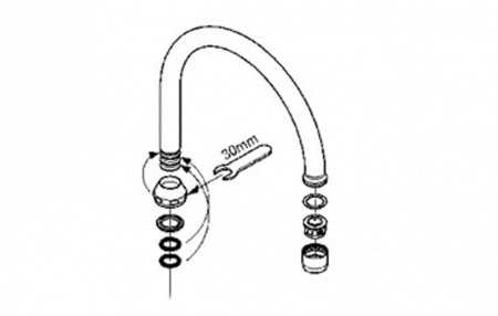 Трубкообразный излив GROHE 12456000
