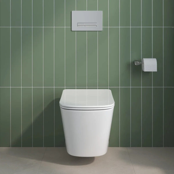 Унитаз подвесной BelBagno Due 2.0 BB7107CHR/SC безободковый, с сиденьем микролифт, белый