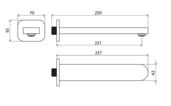 Излив для смесителя Ravak Chrome CR 027.00 X07P113 Излив для смесителя Ravak Chrome CR 027.00 X07P113