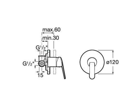 Смеситель для душа Roca Victoria 5A2225C00