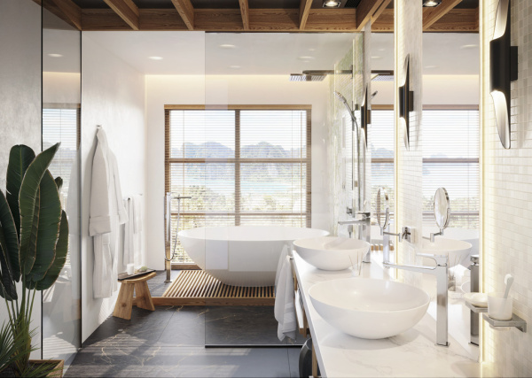 Смеситель для ванны напольный Hansgrohe Metropol 32532000 хром
