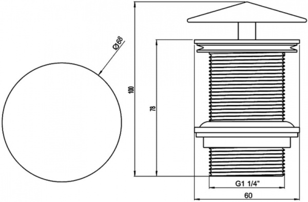 Донный клапан VITRA MOD A45145EXP