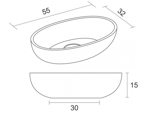 Раковина Riho Escala (55x32) W030001105