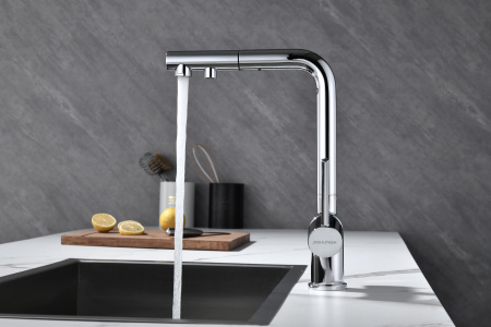 Смеситель для кухни с подключением к фильтру  Paulmark Serpentine Se213222-CR