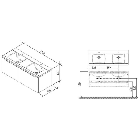 Тумба под раковину Ravak Classic SD 130 X000000422