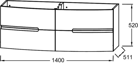 Тумба под раковину Jacob Delafon Nona 140 EB1891RU-G98