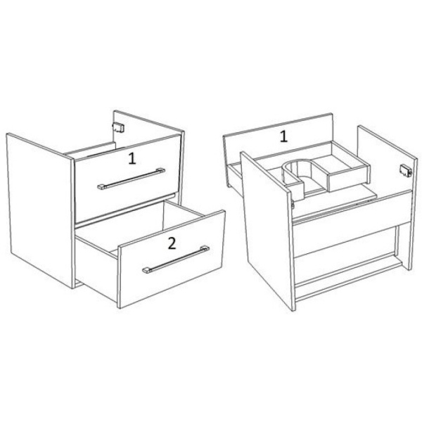 Тумба подвесная Corozo Гольф 85 SD-00000313