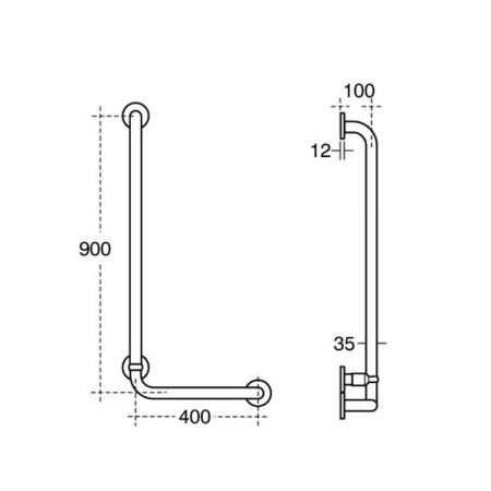 Поручень для ванны 90 см Ideal Standard Contour 21, S6474AC