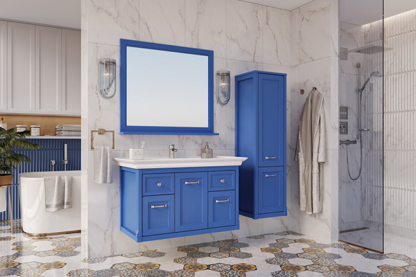 Тумба под раковину ASB-Woodline   Толедо 105 11211 (синий)