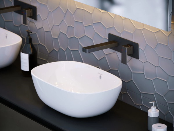 Смеситель для раковины встроенный Timo Selene черный 2071/03SM