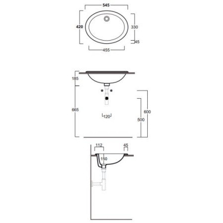 Раковина Simas Lavabi d'arredo Marine S50Pbi