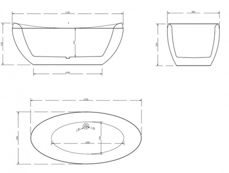 Акриловая ванна Gemy G9236 (170x80)