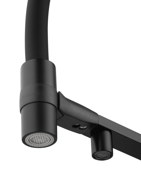 Смеситель для кухни с гибким изливом и подключением фильтра WONZON & WOGHAND, черный матовый WW-88458012-MB Смеситель для кухни с гибким изливом и подключением фильтра WONZON & WOGHAND, черный матовый WW-88458012-MB