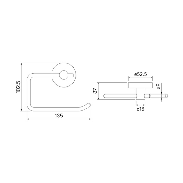 Держатель для туалетной бумаги без крышки IDDIS Sena сплав металлов (SENSS00i43)