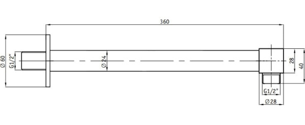 Держатель верхнего душа пристенный RGW SP-121 21140421-01