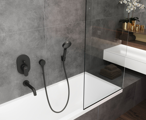Излив для ванны Hansgrohe Vernis Blend 71420670 черный матовый