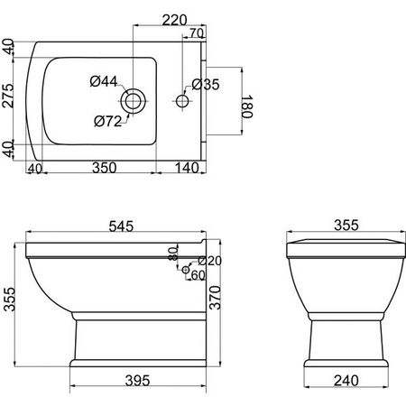 Биде подвесное BelBagno Romance BB300BH