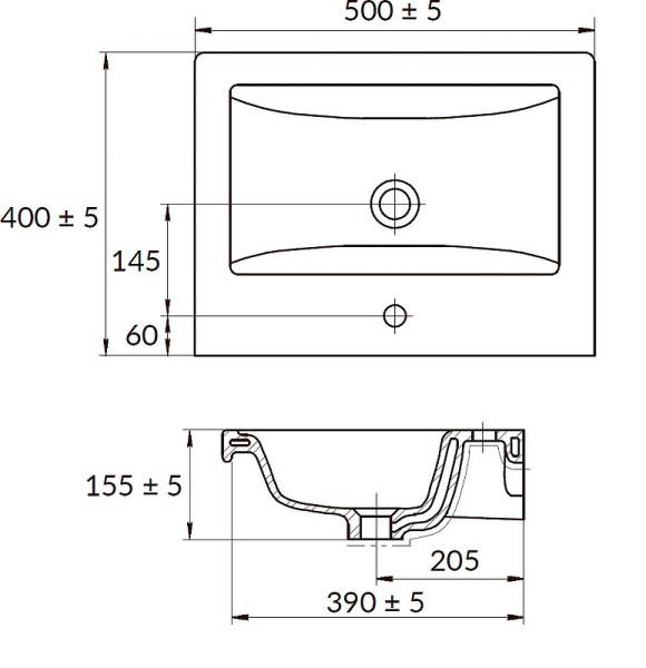 Раковина Style Line Cersanit COMO 50 ЛС-00000154