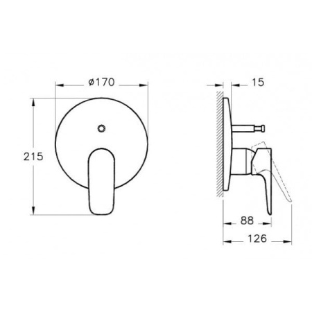 Смеситель для ванны/душа Vitra X-Line A42251EXP