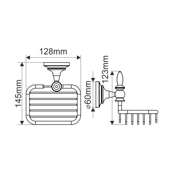 Мыльница металлическая Melana MLN-820012