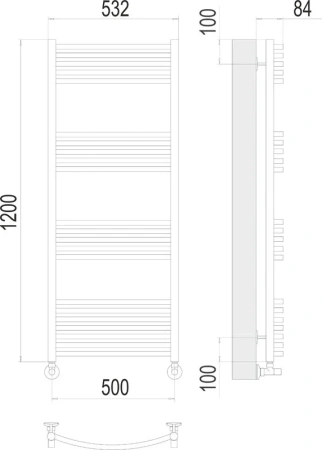 Полотенцесушитель водяной (50х120) П22 Terminus Классик 4670078529619 