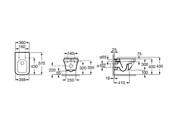 Унитаз подвесной  Roca Dama-N  346787000