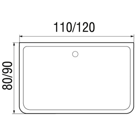 Акриловый душевой поддон (110х80) Wemor 10000006061 универсальная