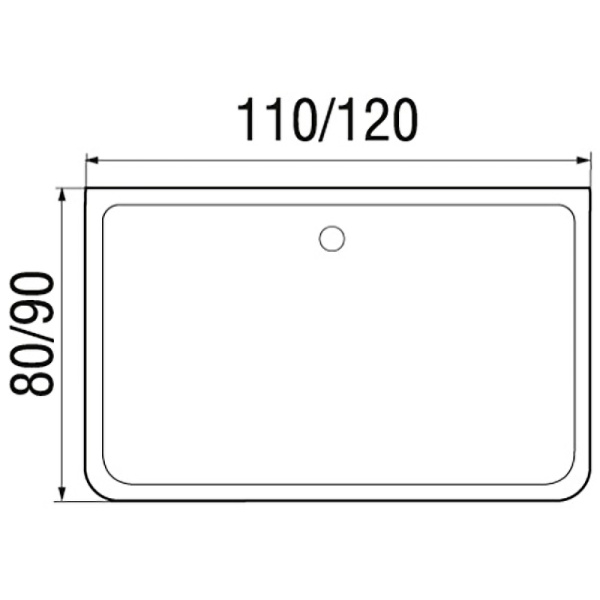 Акриловый душевой поддон (110х80) Wemor 10000006061 универсальная