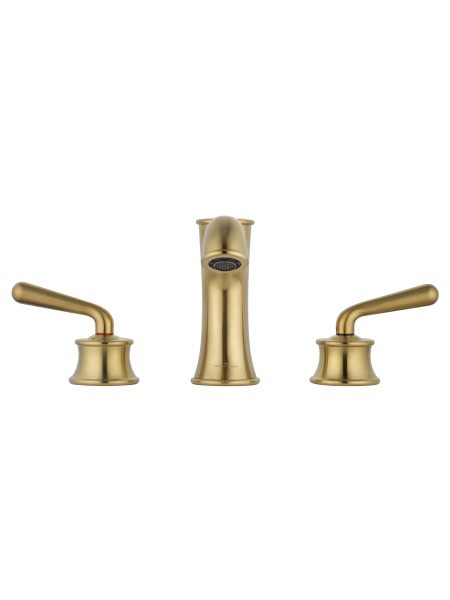 Смеситель для раковины на 3 отверстия WONZON & WOGHAND STEAM, брашированное золото WW-88159008-BG Смеситель для раковины на 3 отверстия WONZON & WOGHAND STEAM, брашированное золото WW-88159008-BG