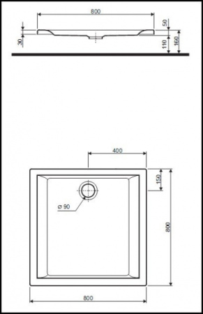 Душевой поддон Kolo Pacyfik 80х80 XBK0780000