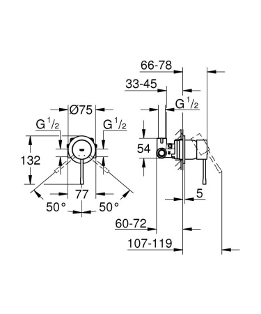 Смеситель для душа однорычажный Grohe Essence New 29197 000 (29197000) хром