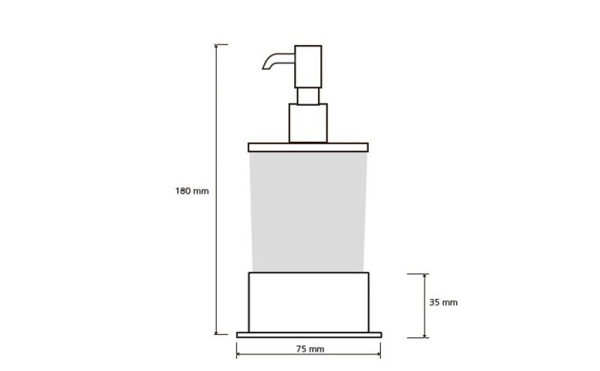 Дозатор для жидкого мыла 200 мл, отдельностоящий  Bemeta Plaza 140109161