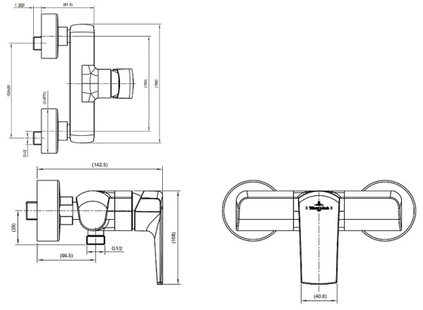 Смеситель для душа Villeroy&Boch Subway 2.0 TVS10200100061