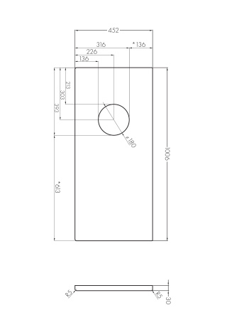 Столешница под раковину Aquaton Брук 100 (60+40) 1A204405BC010