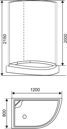 Душевая кабина (120х80х215) Arcus Style S-08 L/R