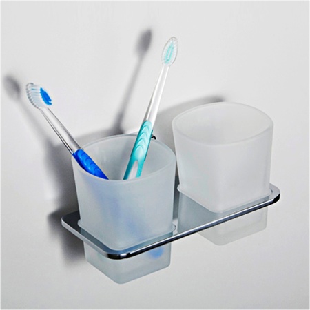 Стакан для зубных щеток двойной WasserKRAFT Leine K-5028D