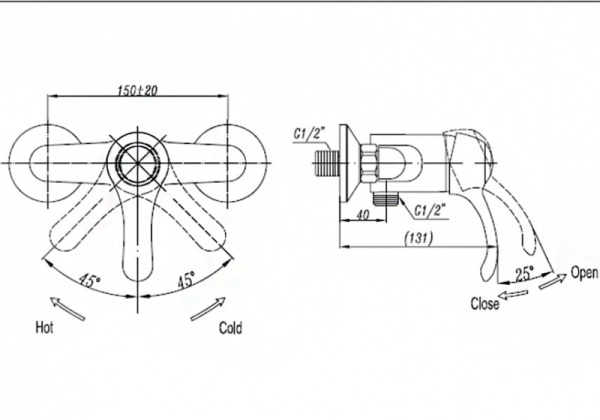 Смеситель для душа Cezares Lira LIRA-C-DM-03 Смеситель для душа Cezares Lira LIRA-C-DM-03