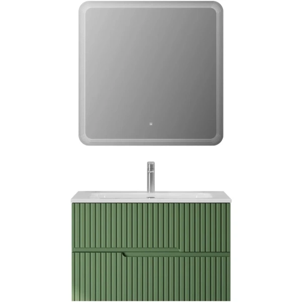 Тумба под раковину Cezares DUET-N-800-2C-SO-PS-P Фисташковый софт