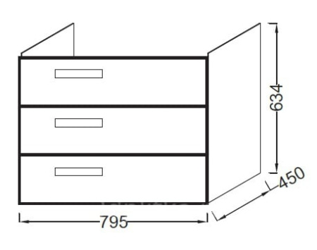 Тумба для раковины Jacob Delafon Rythmik EB1309-E10