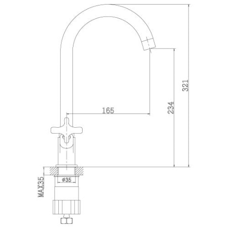 Смеситель для раковины Rossinka RS39 (RS39-72U)