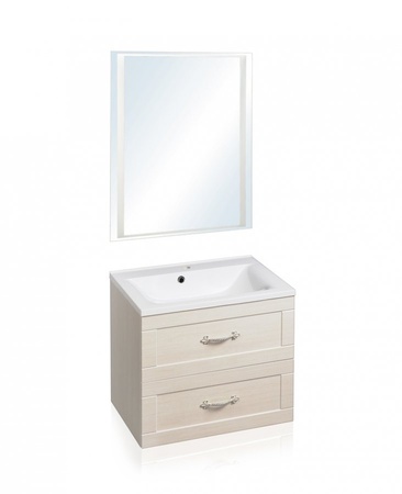 Зеркало с подсветкой Style Line Прованс (80x80) СС-00000445 белый