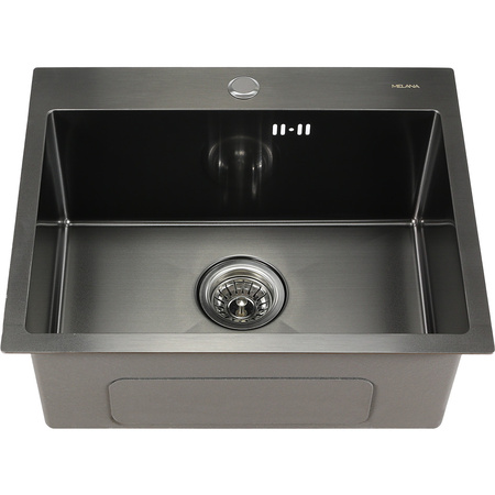 Кухонные мойки: (53х43х22) MELANA ProfLine D5343HB, графит