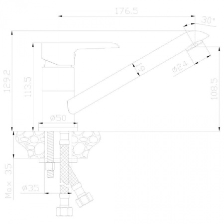 Смеситель для кухни Rossinka W35-21