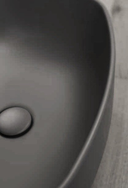 Раковина накладная (40х40) Kerasan Nolita 534431 черный матовый