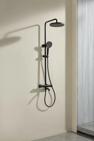 Душевая система с изливом Arrow AMG13SH848U2BC черный