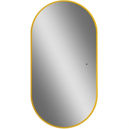 Зеркало с подсветкой Art&Max Torino AM-Tor-550-1050-DS-Gold сенсорным выключателем