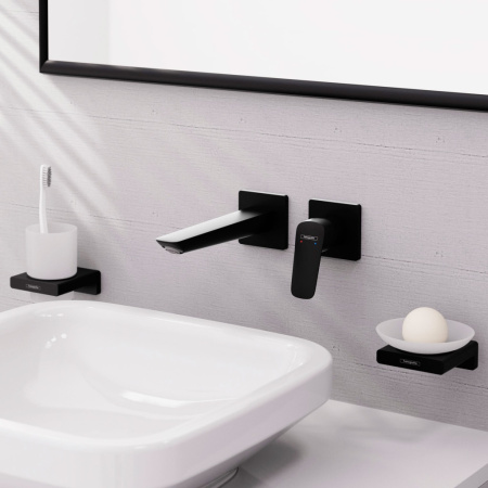 Смеситель для раковины встраиваемый Hansgrohe Logis Fine 71256670 черный матовый