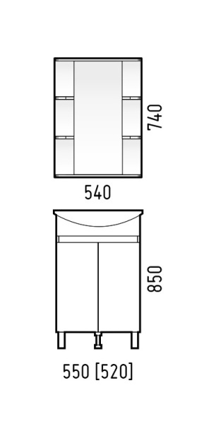 Тумба напольная Corozo Джуно 55 SD-00001546